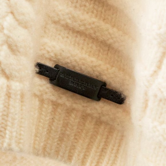 Burberry Brit Green and Natural White Mouline Cable Knit Tunic - Picture 3 of 7